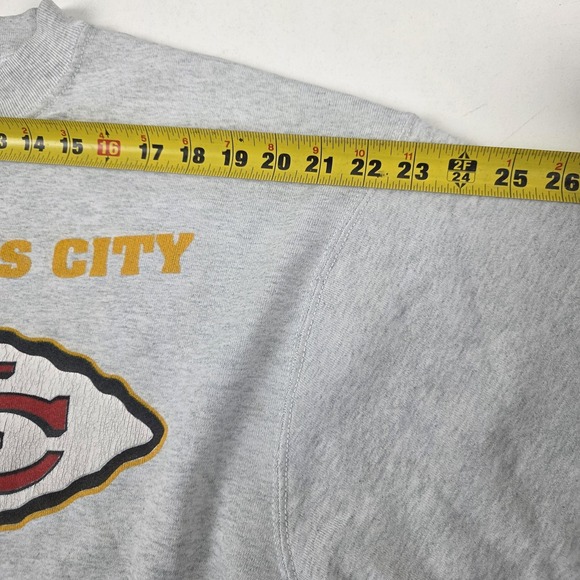 Vintage Kansas City Chiefs Sweatshirt Mens XL Gray NFL Football Made USA 90s - Picture 9 of 13